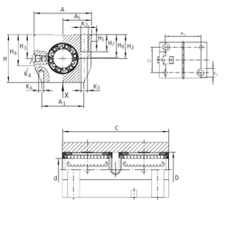 260 mm x 400 mm x 104 mm Outer Diameter (mm) INA KTN 25 C-PP-AS Linear Bearings